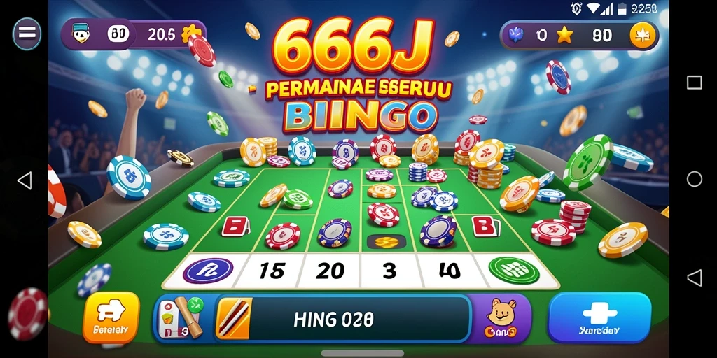Tampilan gameplay Bingo yang menarik dan interaktif.