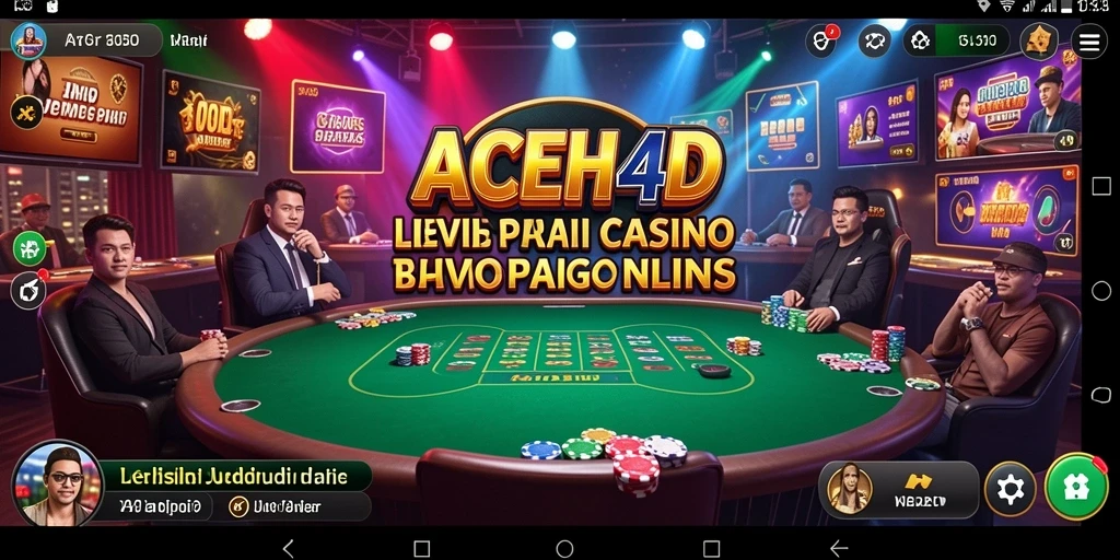 Tampilan gameplay Live Casino yang seru dan interaktif di ACEH4D.