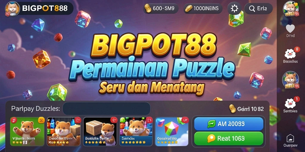 Screenshot gameplay BIGPOT88 yang menampilkan tantangan puzzle.