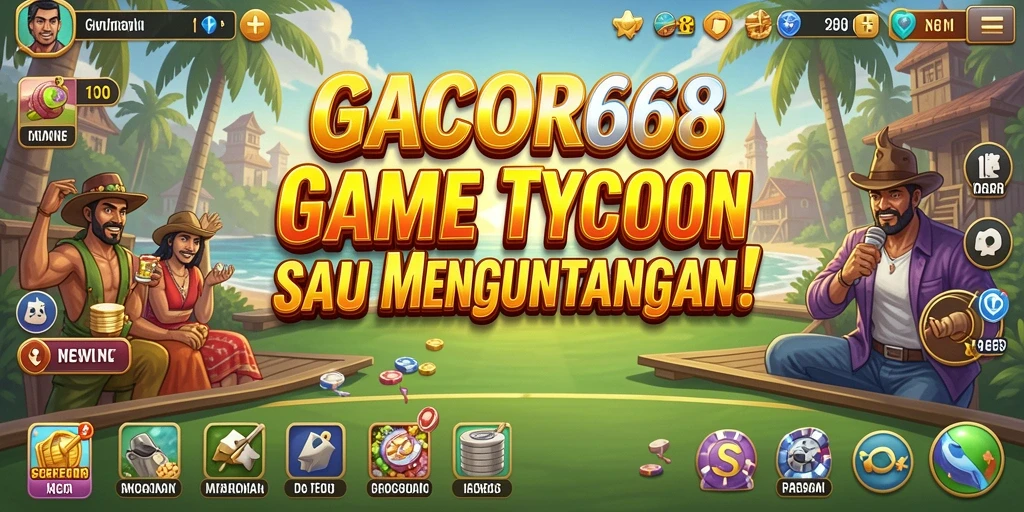 Menampilkan gameplay Tycoon seru dan strategis.