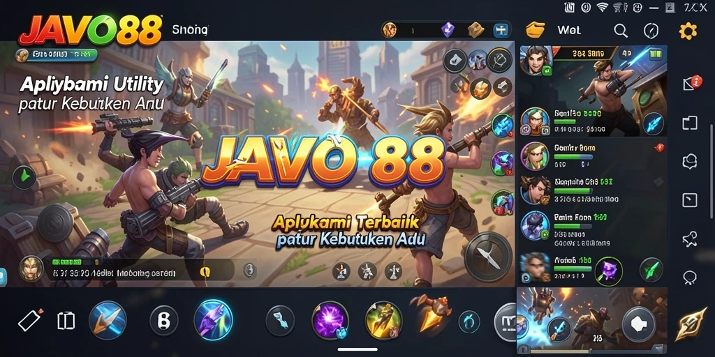 Tampilan antarmuka utama JAVO88 yang menarik dan fungsional.