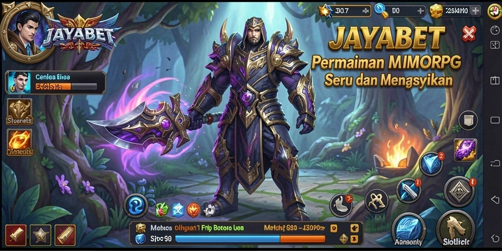 Tampilan gameplay mendebarkan dalam JAYABET MMORPG.