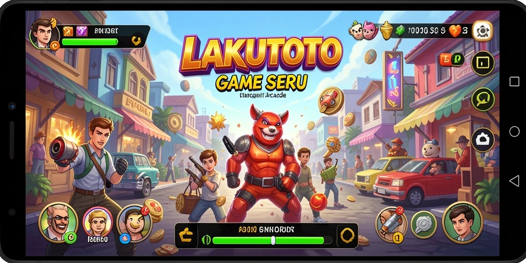 Screenshot utama menunjukkan momen seru gameplay dalam LAKUTOTO.