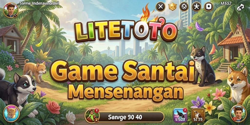 Tampilan gameplay LITETOTO yang penuh warna dan menyenangkan.