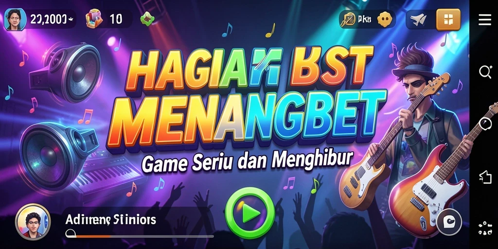 Tampilan gameplay seru di MENANGBET yang menampilkan interaksi musik.