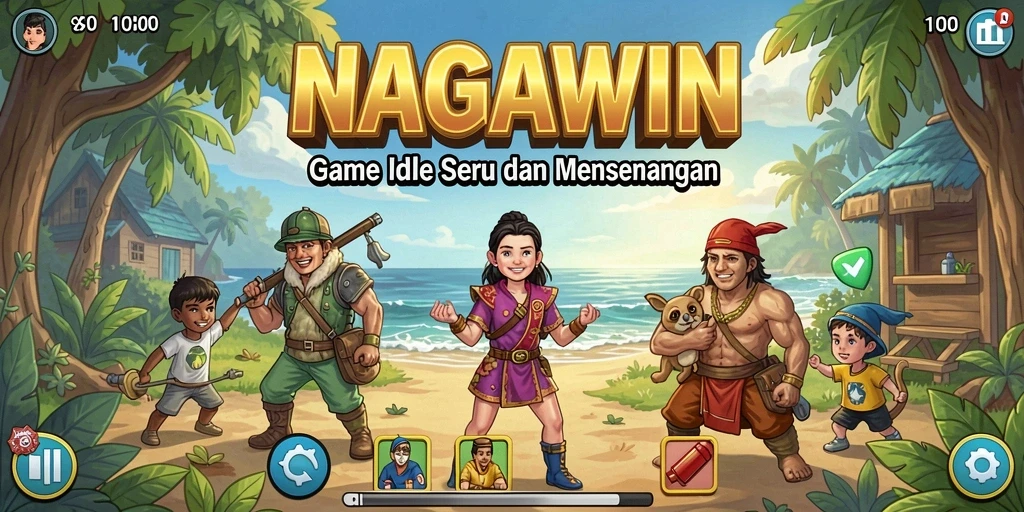 Tampilan gameplay NAGAWIN yang menarik dan interaktif.