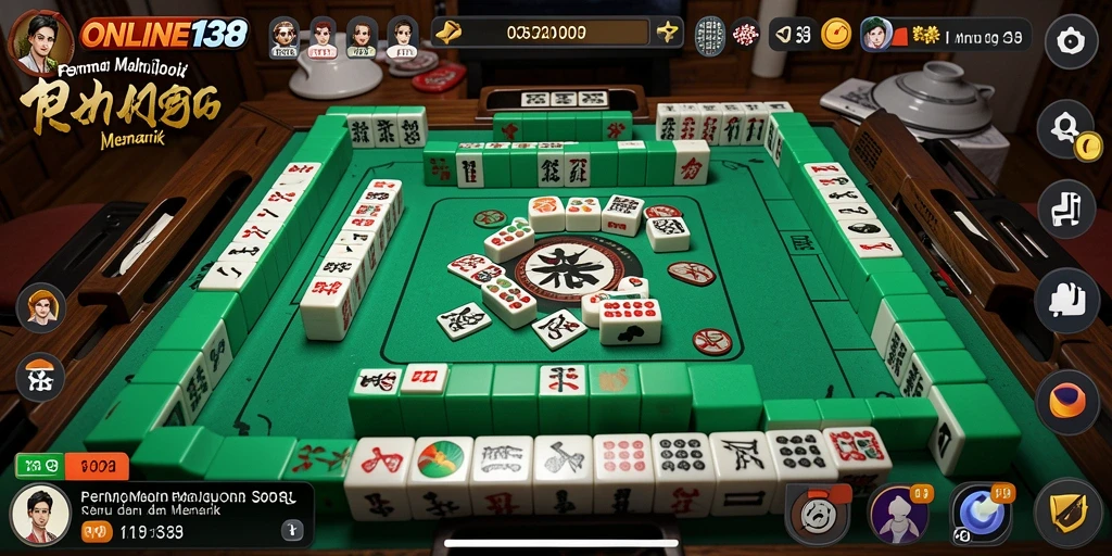 Tampilan menarik dari gameplay Mahjong di ONLINE138.