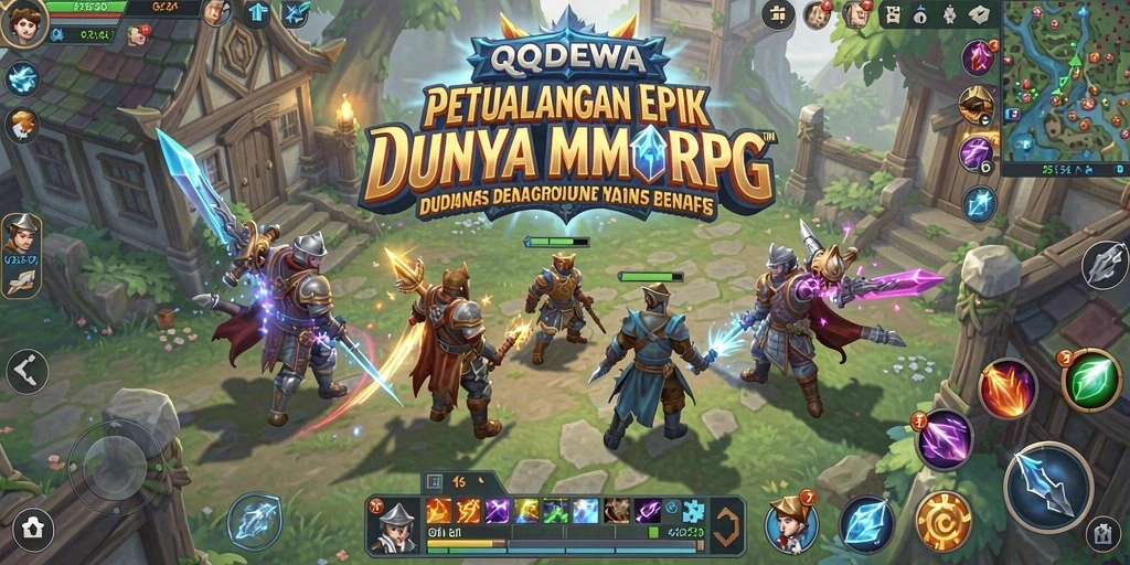 Gameplay QQDEWA menampilkan pertarungan epik di dunia fantastis.