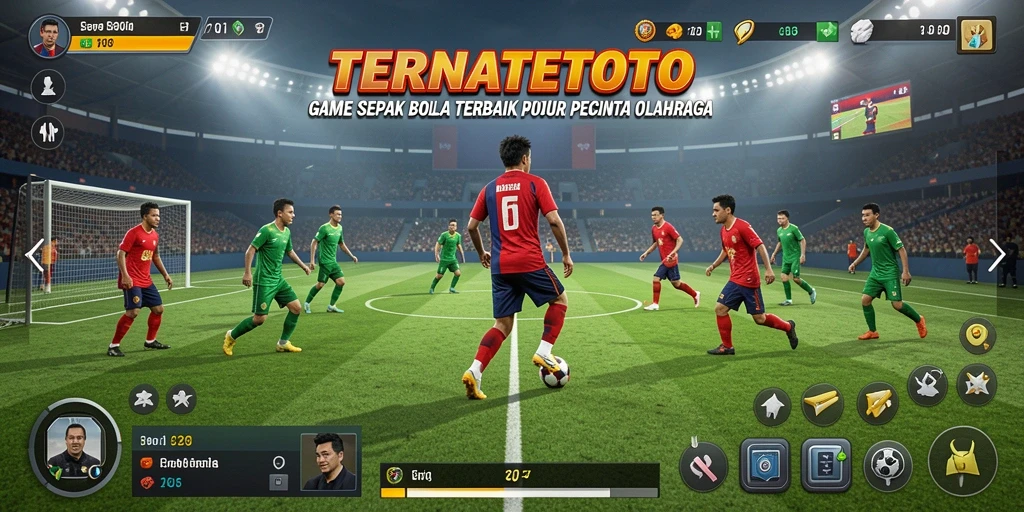 Tampilan menarik dari gameplay TERNATETOTO yang penuh aksi sepak bola.