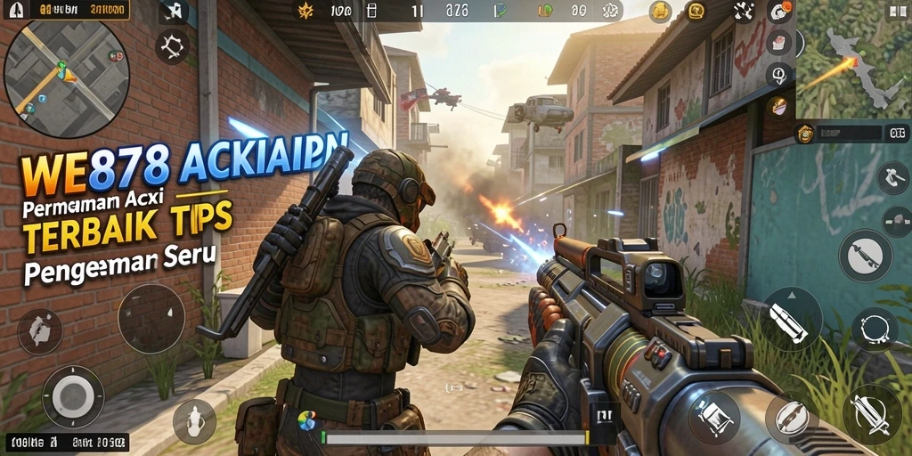 Tampilan menegangkan dari pertempuran di WE878 dengan gameplay realistis.
